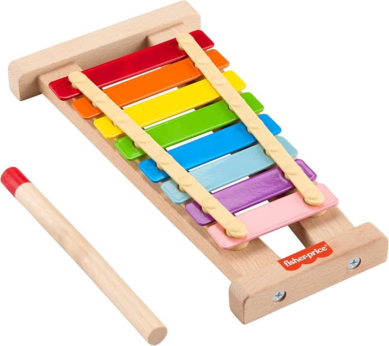 Fisher-Price Wood Toddler Xylophone Musical Instrument HXV13 2+ yrs