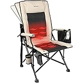 REALEAD Heated Camping Chair - Fully Padded - Heated Chairs Outdoor Sports - Supports 400 lbs - Portable Heated Outdoor Camp Chair for Sport Events - Battery NOT Included