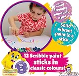 Little Brian Paint Sticks 12 Pack Assorted Colours Scribble and Fine Painting view 3