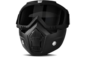 BOLLFO Airsoft Mask Protective Full Face Tactical Mask for CS Airsoft Shooting Halloween Cosplay Cycling Party,Adjustable Windproof Outdoor Anti-Fog Face Mask