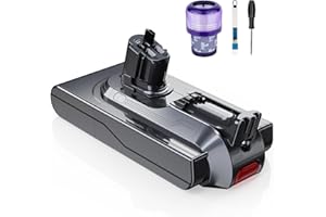 P.TOULTEK 8000mAh SV15 V11 Click-in Battery Replacement 25.2V for Dyson 970425-01, 970938-01, SV15, SV18, V11 Animal, V11 Click-in, V11 Complete Extra, V11 Fluffy Extra, V11 Torque Drive Extra, V15, V15 Detect