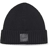 BOSS Mens Square Logo Knit Hat