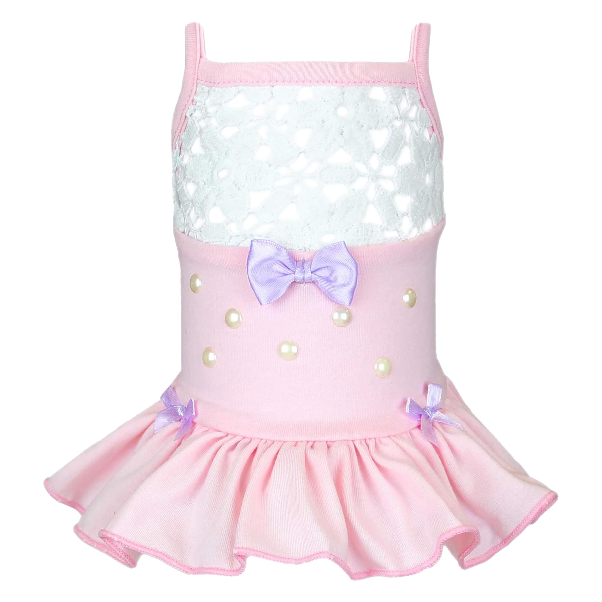 Parisian Pet Dog Clothes Cat Apparel Outfits Lace, Bows & Pearls, S