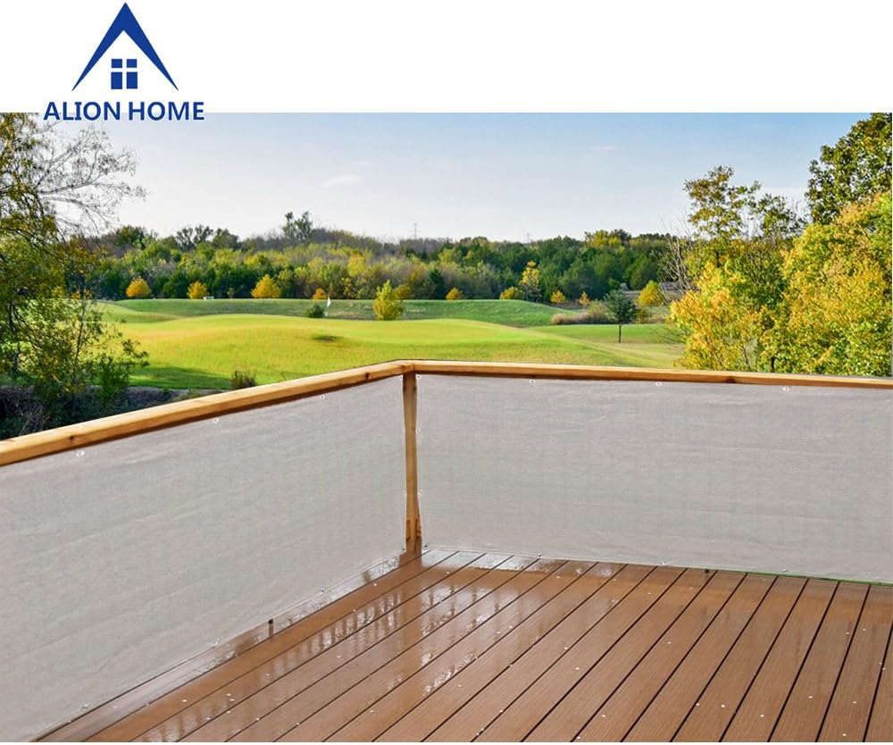 Alion Home Elegante Windschutzscheibe Sichtschutz für Deck, Pool