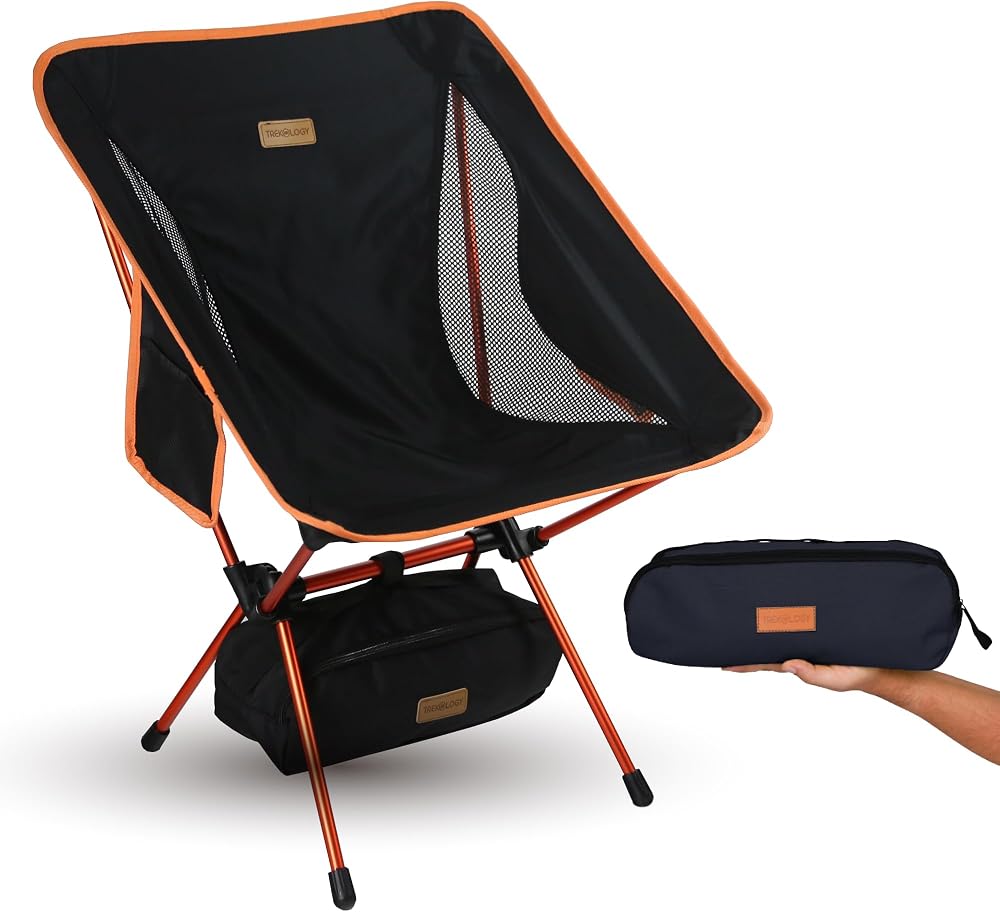TREKOLOGY YIZI GO Camping Chair Adult Compact Lightweight 0.9 kg Black