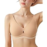 Popilush Bras for Women No Underwire Push Up Bra Seamless Wireless Bralettes with Support Comfortable Minimizer Bra