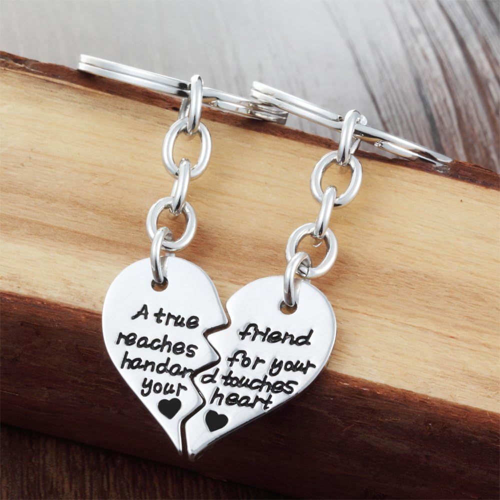 2pcs BBF Best Friend Split Key Chain Rings – A True Friend reaches for ...