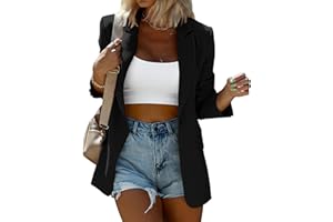 KIRUNDO Womens Blazer 2025 Fall Business Casual Oversized Long Sleeve Button Open Front Suit Jackets Work Clothes Pockets