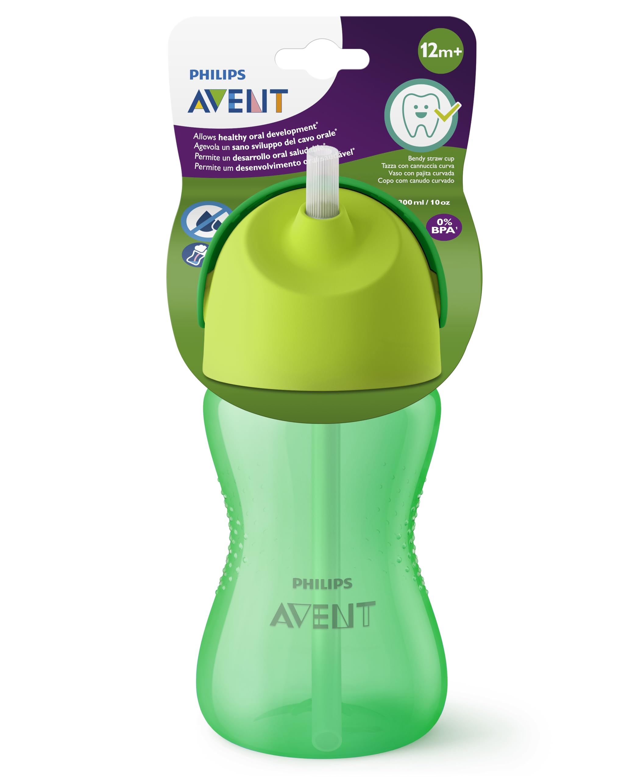 Philips Avent Sippy Cup for Toddlers & Babies, 300ml/10oz, BPA Free, Green (Model SCF798/01)