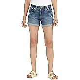 Silver Jeans Co. Womens Suki Mid Rise Curvy Fit Short