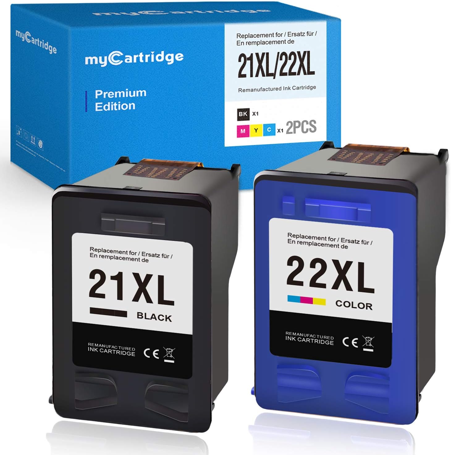 Mycartridge Compatible HP 21XL 22XL 21 XL / 22 XL Cartucho de ...