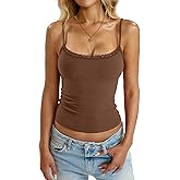 EasyGala Womens Cotton Lace Camisole Scoop Neck Sexy Cami Top Adjustable Strap Going Out Tops Y2K Summer Clothes 2026