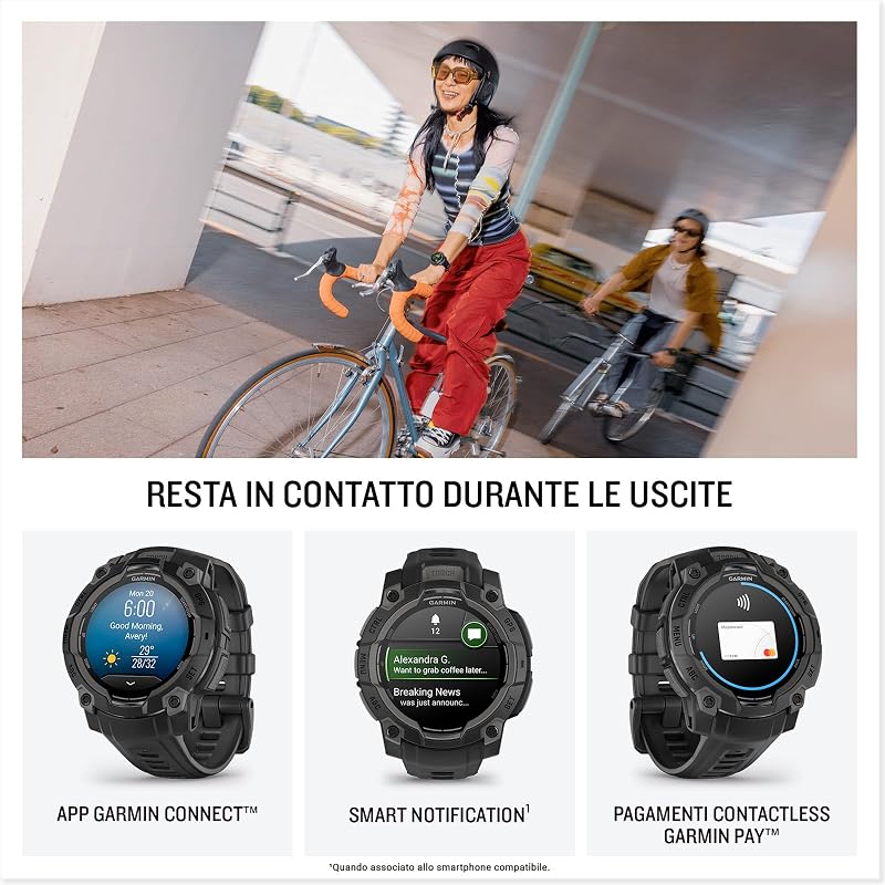 Instinct 3, 45mm Smartwatch GPS Ultra Resistente, Black