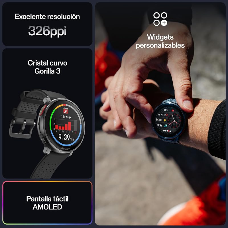 Polar vantage v3, relógio esportivo com gps, monitor de frequência cardíaca avançado, vida útil prolongada da bateria, smartwatch para homens e mulheres, mapas off-line, relógio de corrida, relógio de triatlo