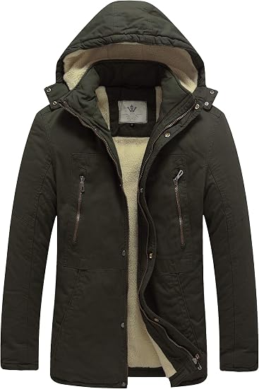 sherpa lined cotton parka
