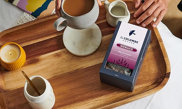 LA COLOMBE MONACO MEDIUM ROAST WHOLE BEAN COFFEE – NOTES OF MILK CHOCOLATE, GRAHAM CRACKER, BLACK CHERRY, 12 OUNCE (PACK OF 1)