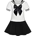 Sunny Fashion Girls Dress Sailor School Uniform Navy Suit Size 6-14