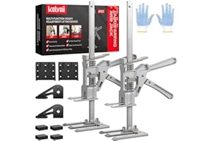 Kolvoii Labor Saving Arm Jack 2 Pack, 10" Height-Adjustable All-Metal Hand Lifting Jack Tool for Furniture, Door, Window, Cabinet and Drywall Installation