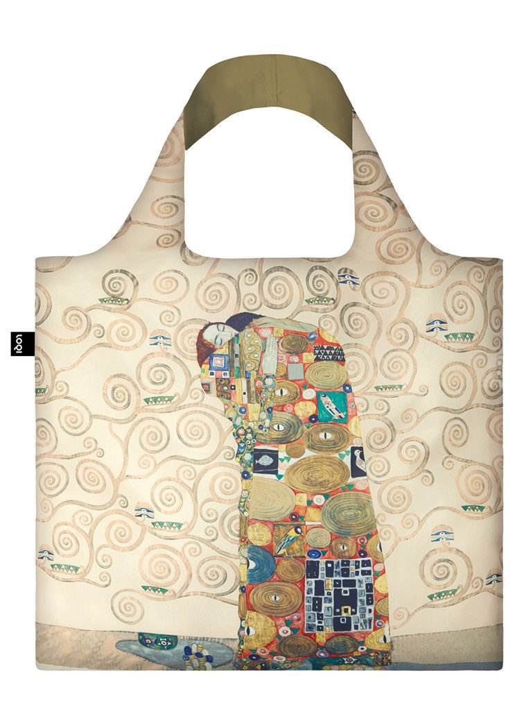 LOQI Museum Gustav Klimt The Fulfilment Canvas & Beach Tote Bag, 50 cm, 20 L, Multicolour