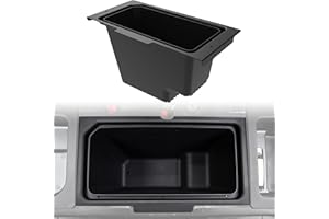 SAUTVS Under Seat Storage Box for Polaris Ranger 500/570, Black Plastic Underseat Storage Bin Set Organizer Tray, 16" Deep, W