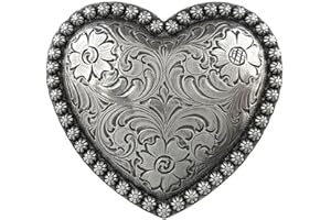Rose Heart Flower Rhinestone Replacement Belt Buckle Fits 1-1/2"(38mm) Belt Strap-Multi-Style Options