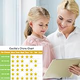 Prasacco 1440 Gold Star Stickers 0.5in Small Metallic Foil Rewards view 4