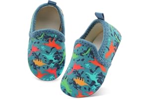 XIHALOOK Toddler Boys Girls House Slippers with Microfleece Lining Cozy Household Shoes Non-slip for Kids