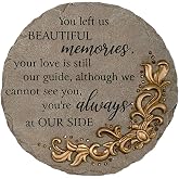 Carson Beautiful Memories Memorial Garden Stone &ndash; Decorative Bereavement Plaque with Heartfelt Sentiment, Indoor &amp; Outdoor Resin Garden Stone, Sympathy &amp; Remembrance Gift