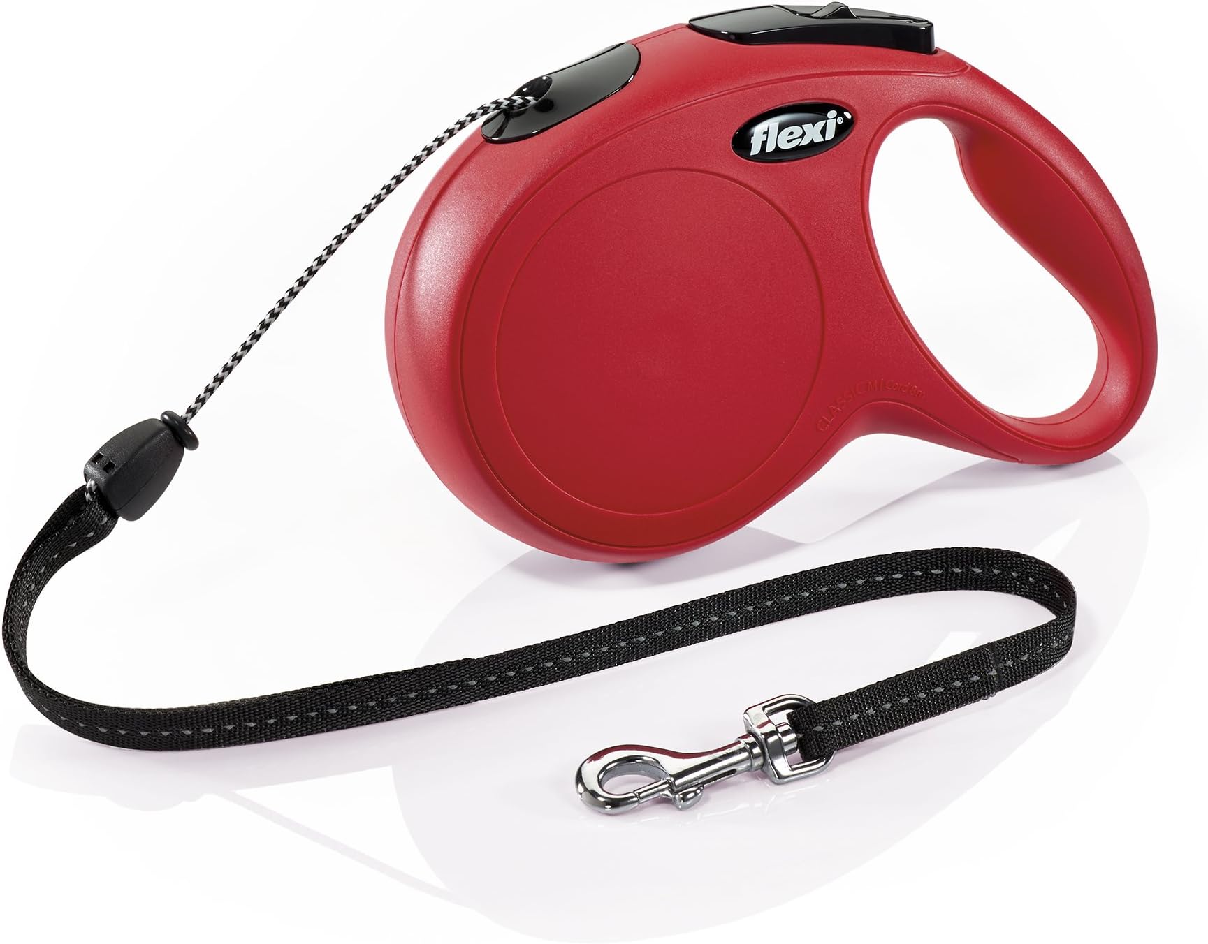 FLEXINew Classic Retractable Dog Leash (Cord), 26 ft, Medium, Red