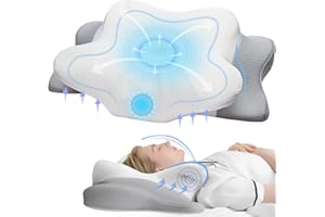 MUZSOUL Cervical Pillow for Neck & Shoulder Pain Relief Sleeping - Ergonomic Contour Pillows - Memory Foam Pillow for Side, Back & Stomach Sleepers