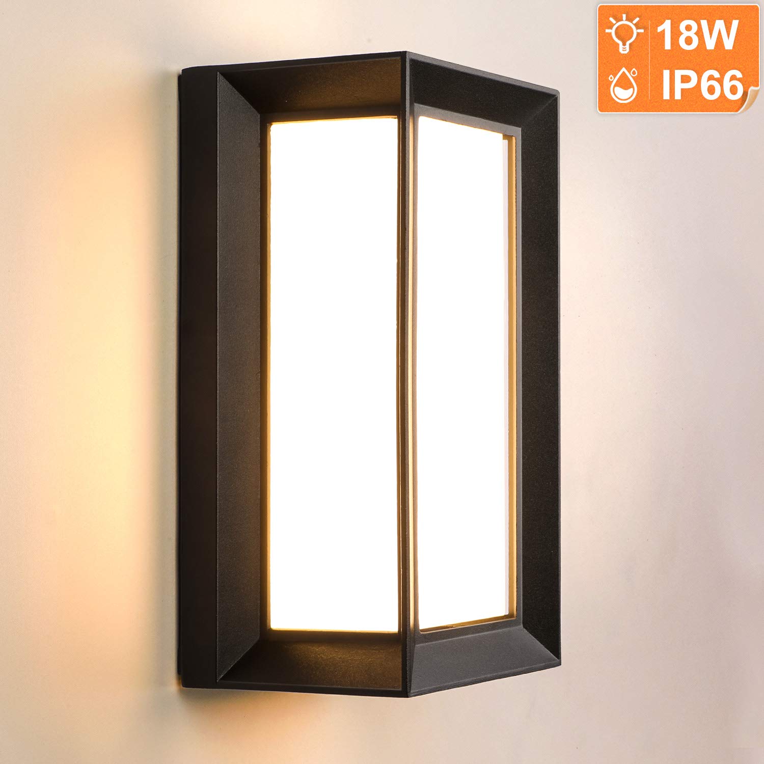 Lightess 18W Wandleuchte Außen LED Aussenleuchte Wand Außenlampe IP66