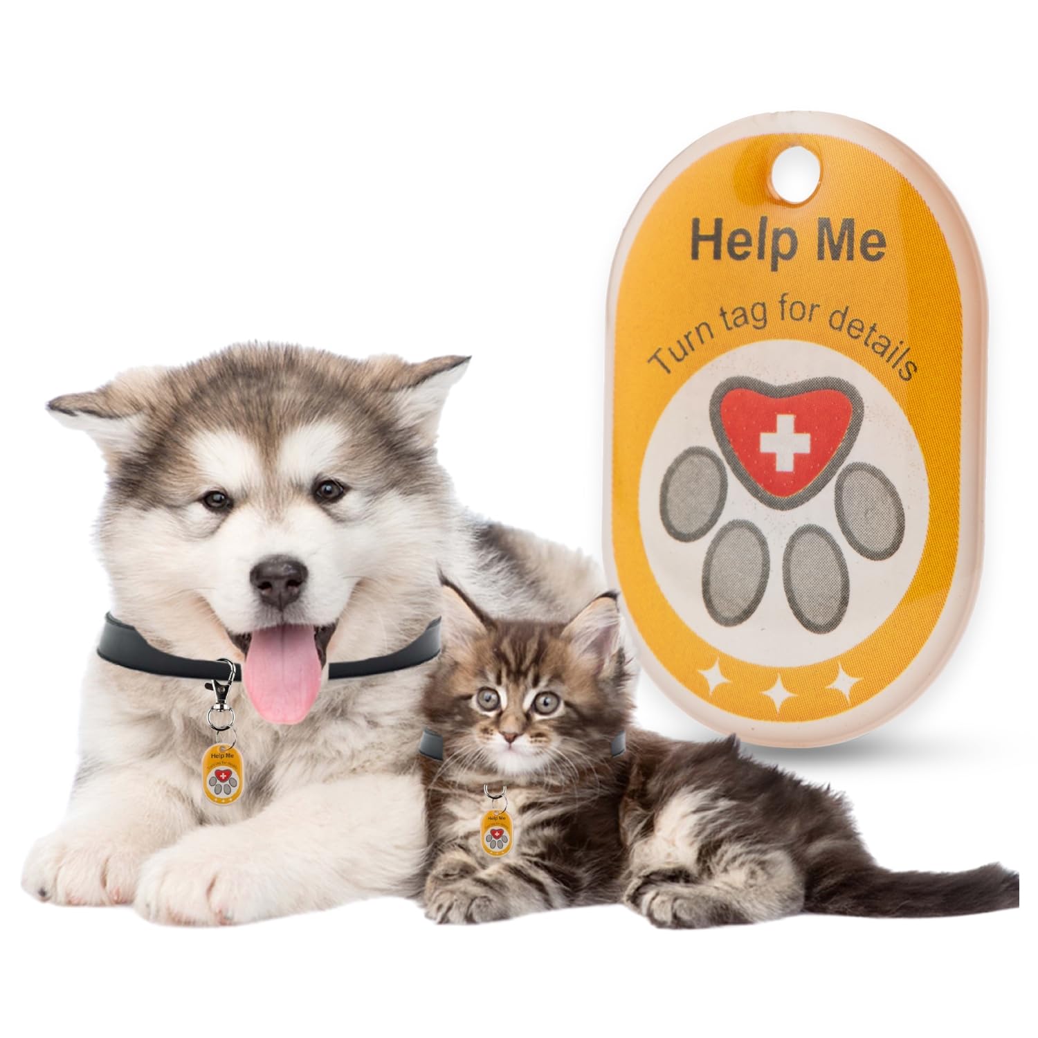tag8 Genie smart pet tag, Dog and Cat Tag with QR Code for Locating Pet, Alternative to GPS Tracker and QR Pet ID Tags for Dogs, Cats and More, Tags with Alerts for Vaccination, Pack of 1