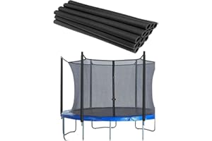 12-Pack Trampoline Pole Foam Sleeves, 34.6 Inch Black Trampoline Pole Covers, Universal Trampoline Poles Replacement Safety C