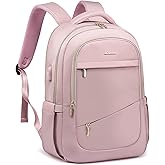LOVEVOOK Laptop Backpack for Women, Slim Business Laptops Bag with Separate Computer Compartment Stylish Daypack for College Work Travel, Fits 15.6" Laptop