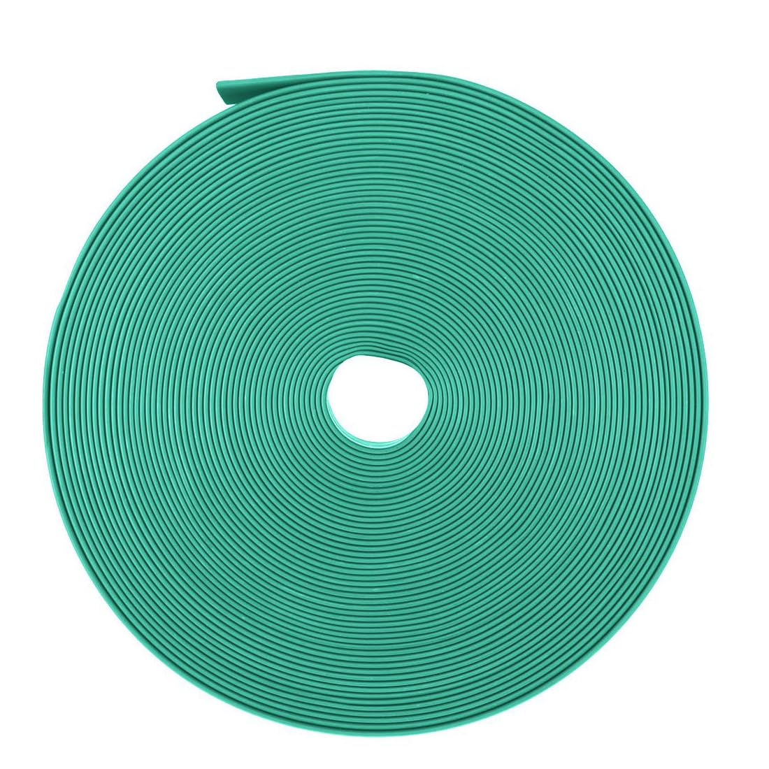 Unifizz Heat Shrink Tubing 11mm Dia 17mm Flat Width 2:1 Ratio Shrinkable Tube Cable Sleeve 10m - Green