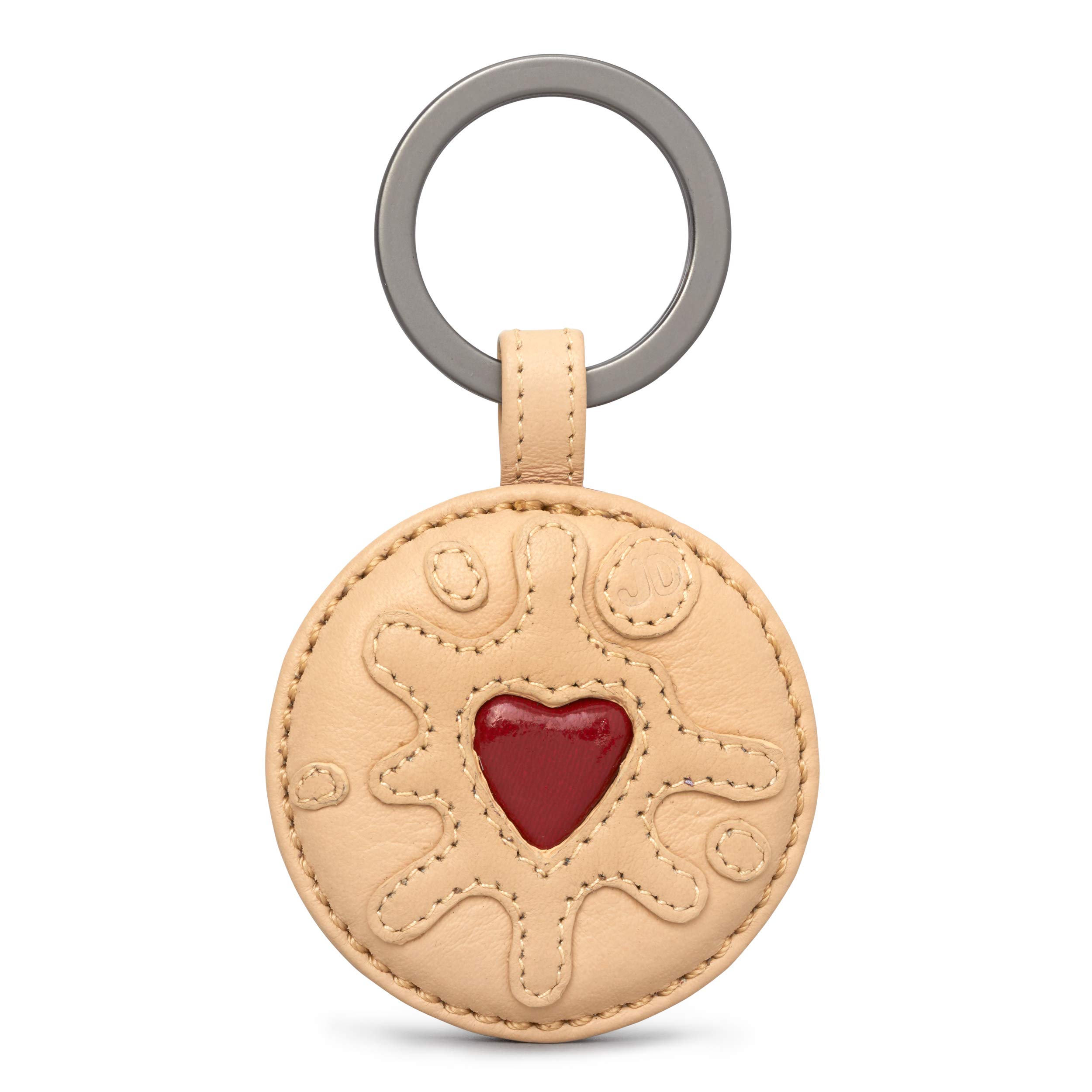 Official Jammie Dodger Leather Keyring | Keychain | Key Charm | Genuine Leather | Gift for Men Women
