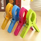 URAQT Beach Towel Clips 12 Pcs Large Cloth Pegs for Sunbeds Pool Chairs view 5