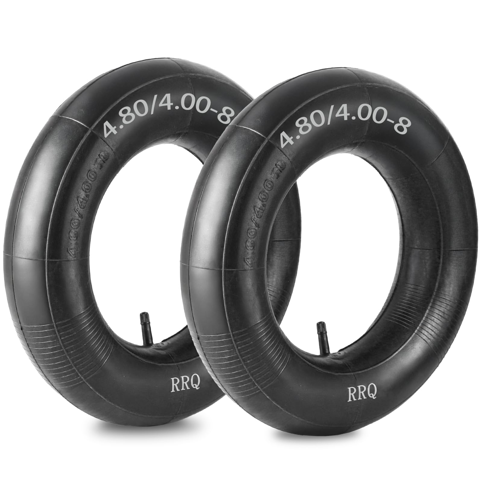 Photo 1 of (2 Pack) RRQ 4.80/4.00-8 Tire Inner Tube with TR-13 Straight Valve Stem, 4.80/4.00-8" Heavy Duty Replacement Inner Tube for Wheelbarrows, Hand Trucks, Lawn Mowers, Carts, Trailers, Wagons and More
