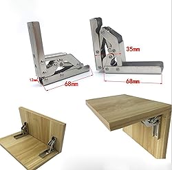 2pcs Stainless Steel 90 Degree Folding Shelf Hinge