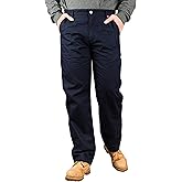 BOCOMAL FR Stretch Pants for Men Lightweight Ripstop Relaxed Casual Style Water Repellent Finish Flame Resistant Work Jeans