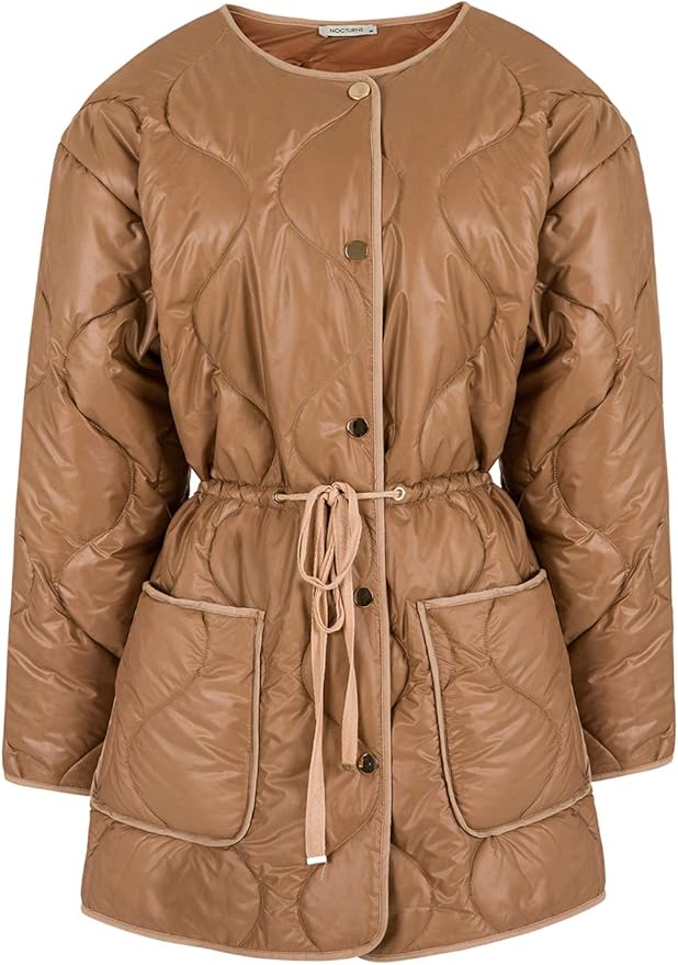 Quilted Coat (SM, Beige) Clothing