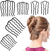 6PCS Metal Hair Side Combs Hair Fork Stick 4/7 Teeth Hair Comb U Shape Hair Combs for Updo Bun Women Vintage Hairstyle Hair Accessories