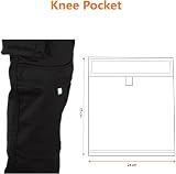 WrightFits Men Pro-11 Work Trousers Black Heavy Duty Cargo Pants 30W-31L view 8