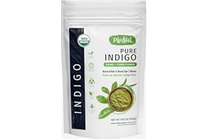Pardesi Indigo Powder I USDA Organic I 7.05 oz (200 Gram) | Natural Hair & Beard Dye I Unisex I Amonia and PPD Free I Includes Gloves, Hair Cap and Applicator I From India