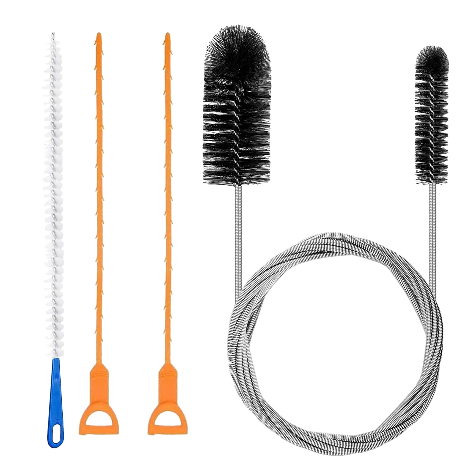 4Pcs Drain unblocker Tools Set,Shower Drain unblocker Tool,Flexible Toilet Brush u Bend,Multifunctional Sink unblocker Tool for Bathroom Shower Kitchen Plug Hole Brush
