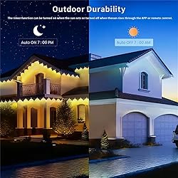 Sxlofty 32.8FT Permanent Outdoor RGB Lights,IP67