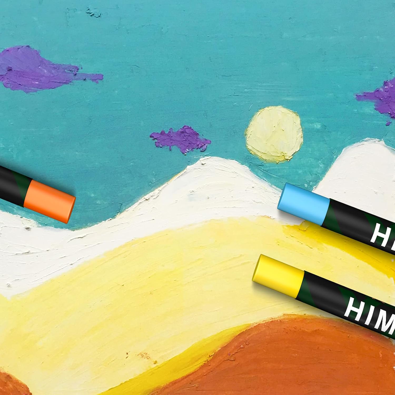 HIMI Soft Pastels, Set of 36 Soft Pastel Sticks for Arts & Crafts Projects, Drawing, Blending, Layering, Shading, Art Supplies for All Ages : Office Products