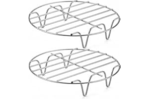 Round Stainless Steel Cooking Racks, 6 7 8 Inch 304 Stainless Steel Air Fryer Racks, Multi-Purpose Baking Cooling Steaming Ra