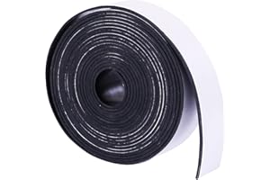 NABOWAN Self Adhesive Rubber Strips 1/16" (.062") Thick x 2" Wide x 120" Long, Self Stick Solid Rubber Roll, Perfect for Shock Absorption Gasket, Weather Stripping, DIY Projects
