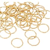 Craftdady 50Pcs 22mm Tibetan Round Linking Rings Antique Gold Alloy Hollow Bezels Circle Frames Pendants Connector Charms for Dangle Earrings Jewelry Crafts Making